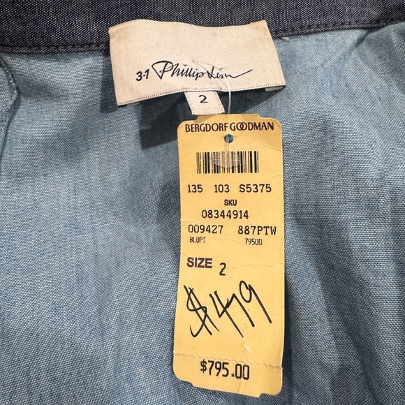 NWT Vintage 3.1 Phillip Lim Blue Patchwork Jumpsuit - Picture 5 of 8